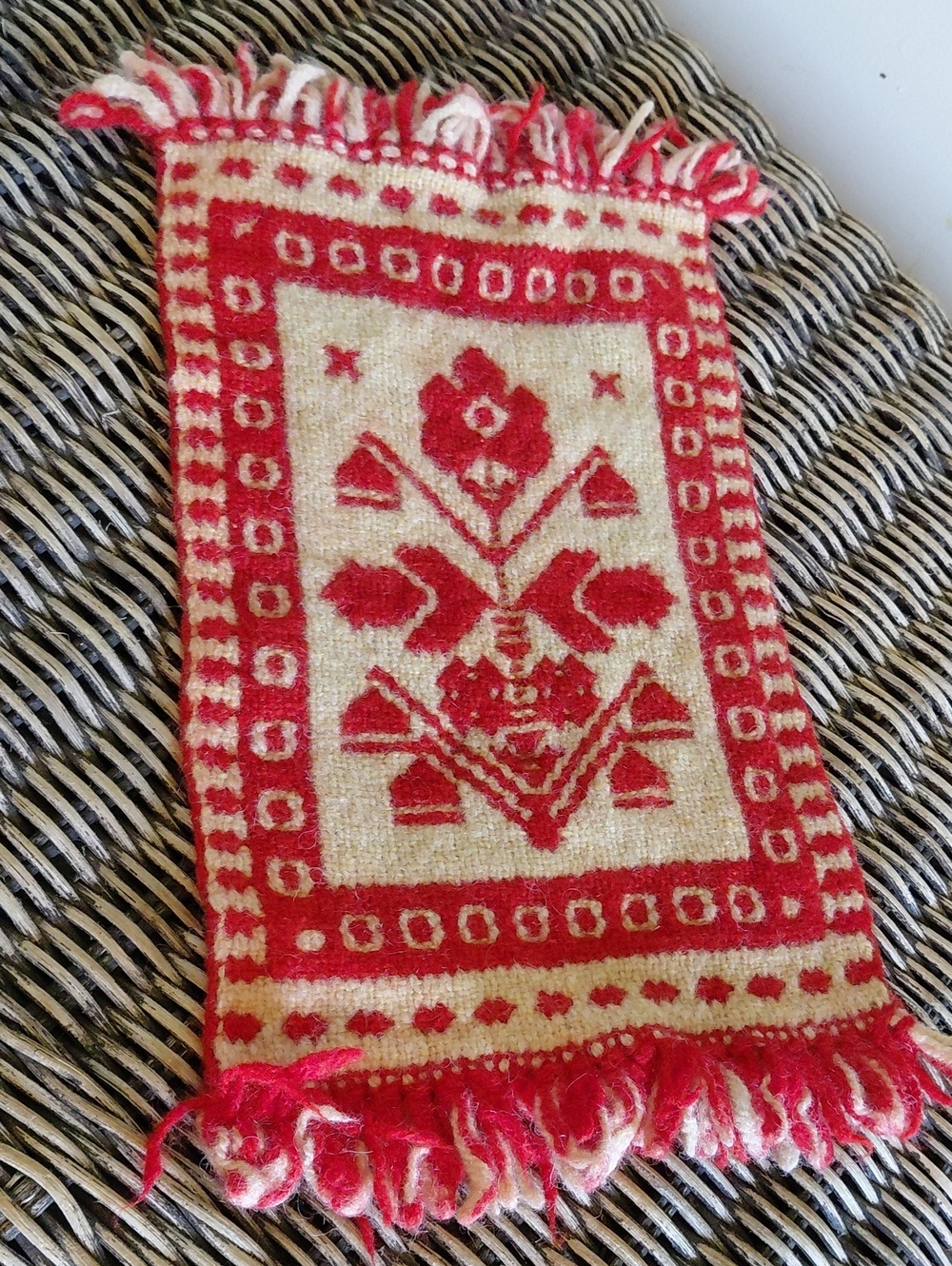 Vintage Handmade Mini Rug